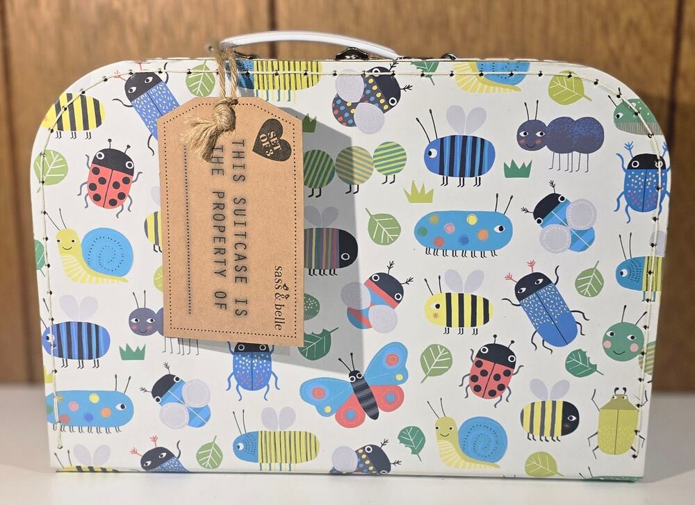 Sass & Belle Busy Bugs Suitcase Set 3 Nesting Storage Boxes Kids Insect